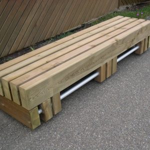 Banquette bois & aluminium