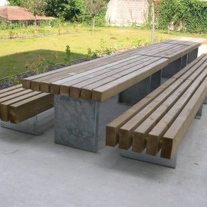 Table-pique nique bois & métal