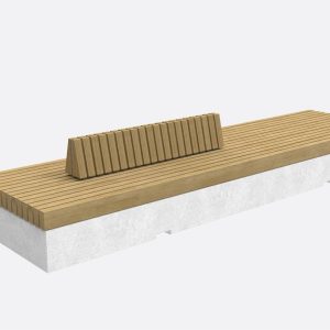 BANC DOUBLE TRAVE CONCRETE